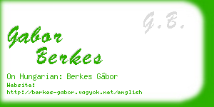 gabor berkes business card